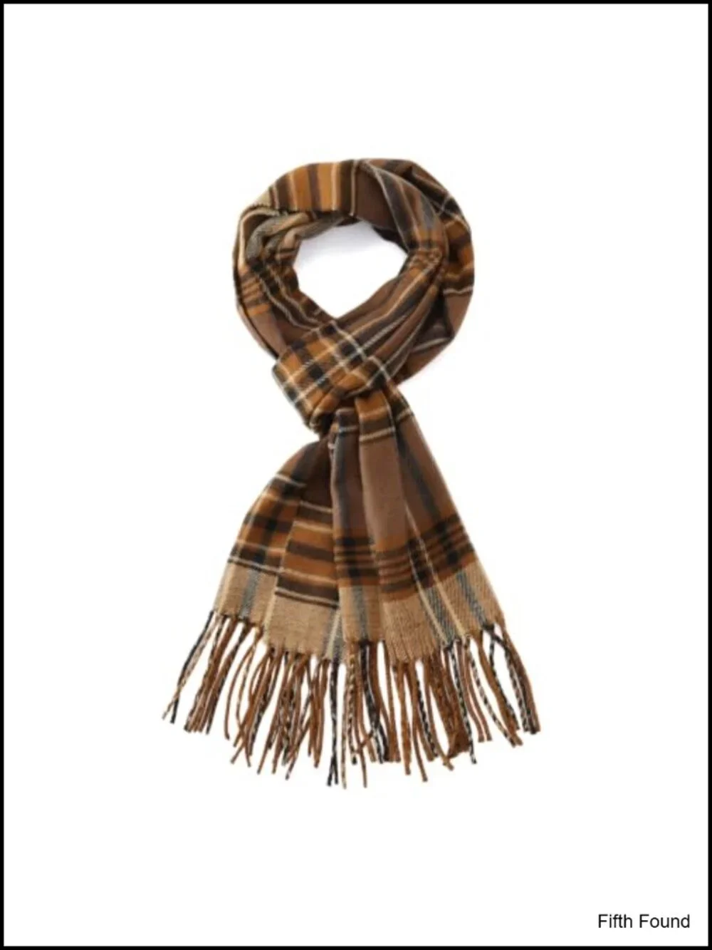 Unisex Tartan Plaid Winter Scarf Fringe Acrylic 71x11.8